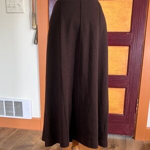 Margaret O'Leary Chocolate Wool Skirt